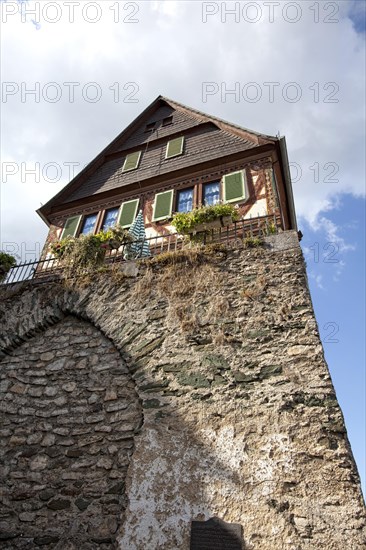 Half-timbered house on the city walls