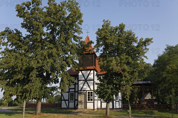 Small half-timbered village church