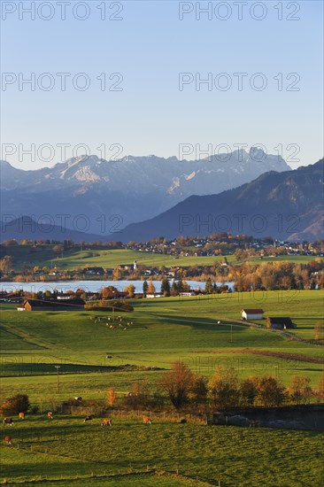 Autumn morning in the foothills of the Alps