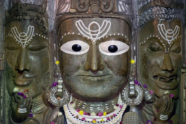 Shiva-portrait in the Samadhishwar Temple dedicated to Shiva