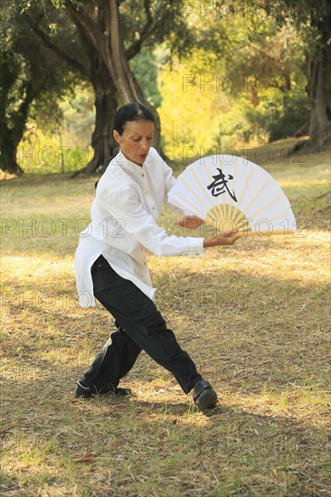 Tai Chi performed with a fan