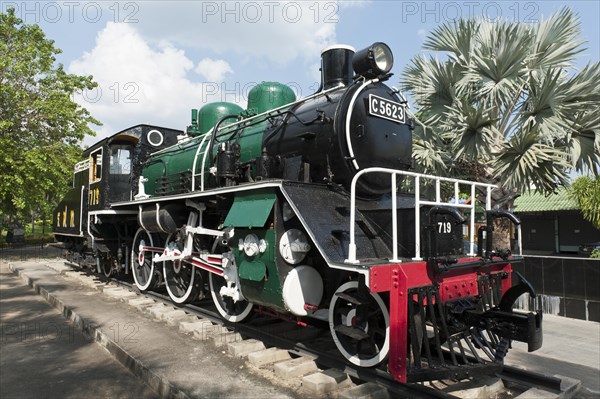 Steam locomotive at a museum