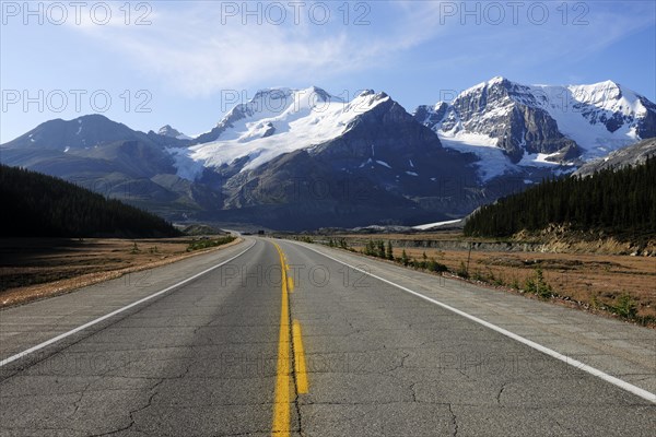 The Icefields Parkway through the Rocky Mountains