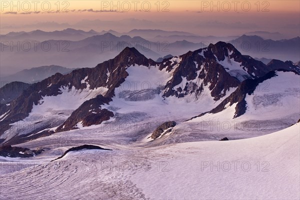 View from Wilder Pfaff Mountain towards Alto Adige