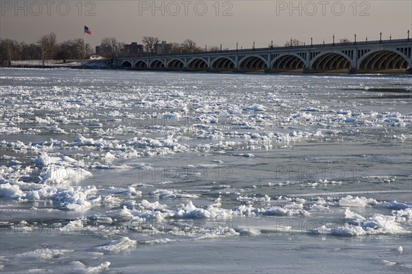 The Detroit River in winter