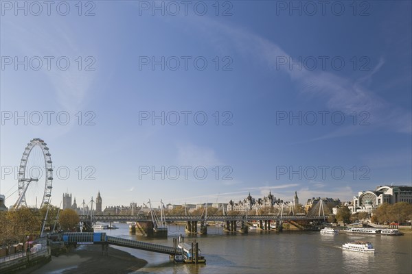 Hungerford Bridge across the River Thames