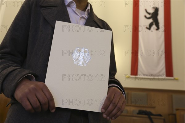 Naturalisation ceremony in the town hall of Berlin-Neukoelln