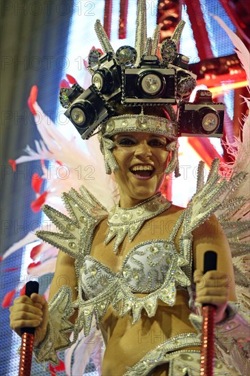 Samba dancer on a float