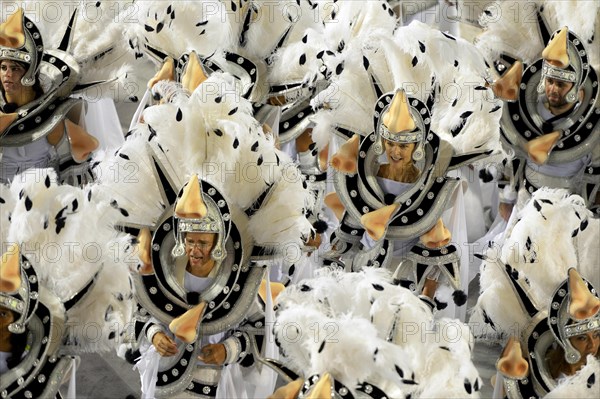 Parade of the Academicos do Salgueiro samba school during the Carnival in Rio de Janeiro 2013 celebrations