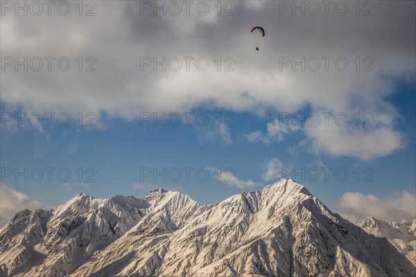 Alps with a paraglider