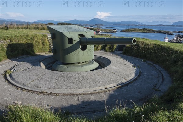 German cannon with concrete foundations