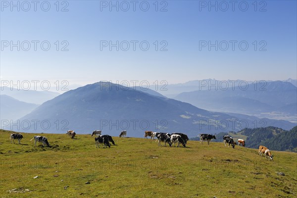 View from the Lammersdorfer Berg mountain over Mirnock