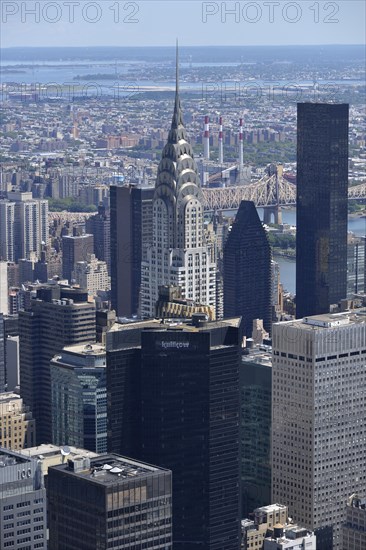 View from the Empire State Building with the Chrysler Building