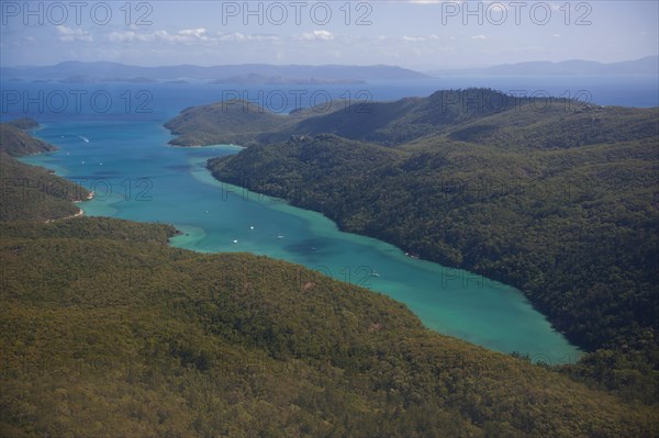 Aerial view of the Whitsunday Islands