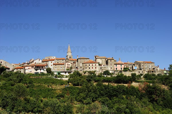 Small town situated on a hill