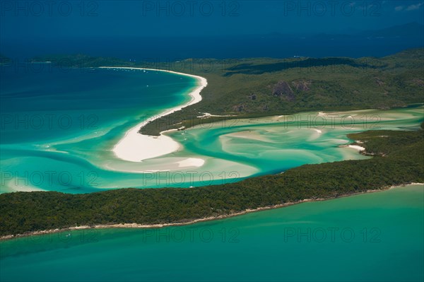 Aerial view of Whitehaven in the Whitsunday Islands