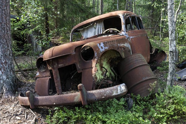 Junkyard in the forest