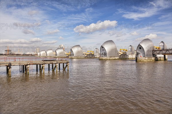 Thames Barrier and an old jetty