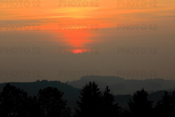 Sunset in Traunstein from Hochberg