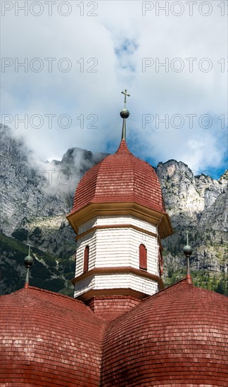 Towers of St. Bartholoma on lake Konigssee