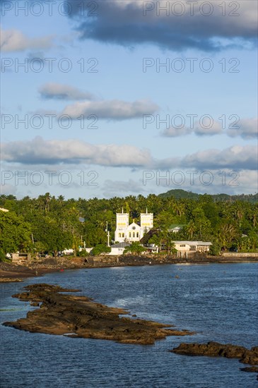 Church in tropical surroundings