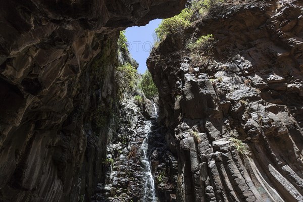 Salto de Agua at the end of the Barranco de Arure