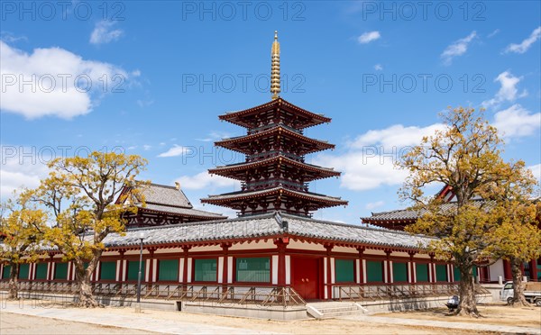 Shitennoji with five-storey pagoda