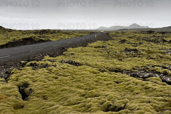 Road through a lava field