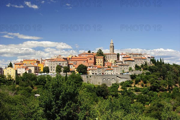 Small town situated on a hill