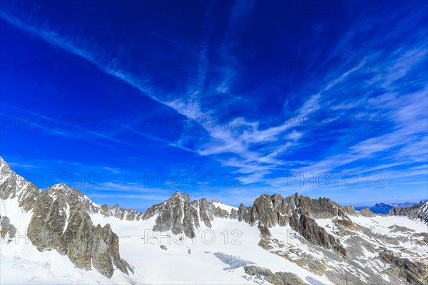 View from the Grande Lui on Grande Fourche and Aiguilee Dorees