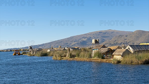 Floating islands of the Uros on Lake Titicaca