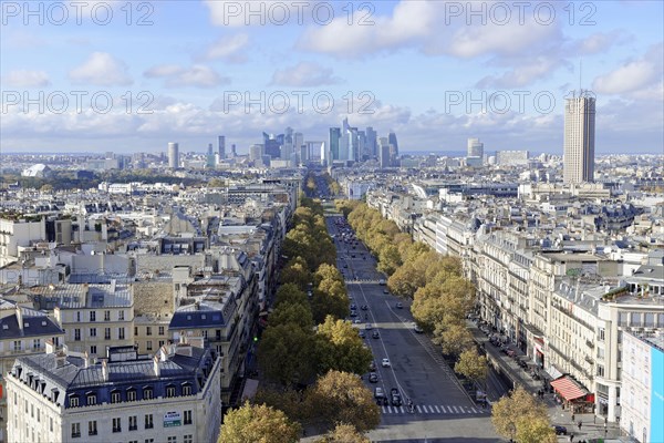 Views of La Defense and the Avenue des Champs-Elysees