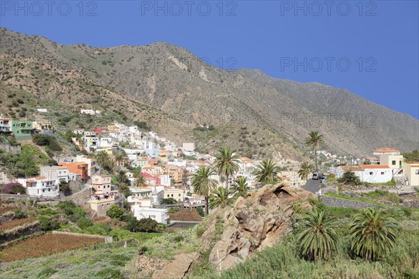 View of the village of Vallehermoso