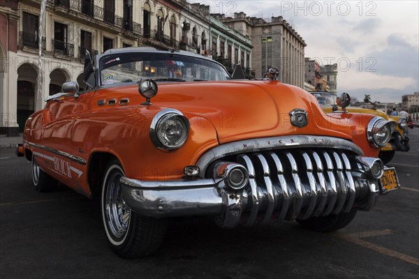 Vintage Buick from the 1950s on the Prado at dusk