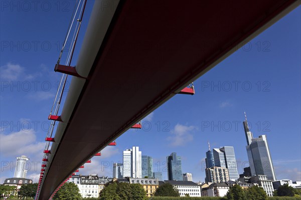 Skyscrapers from under the Holbeinsteg bridge