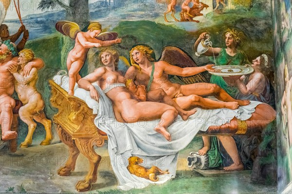 Amor and psyche on a bed