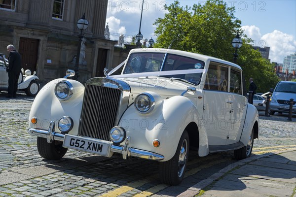 A decorated Windsor vintage car