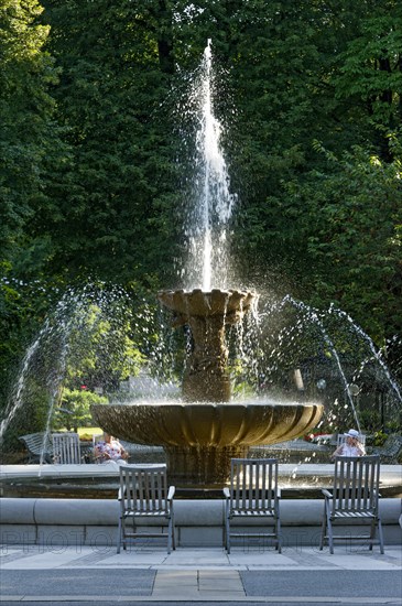 AlpenSole fountain with saline healing waters at the salt works