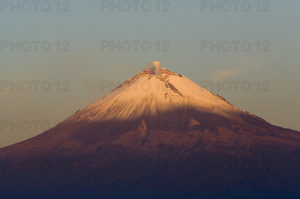 The Popocatepetl volcano in early morning light