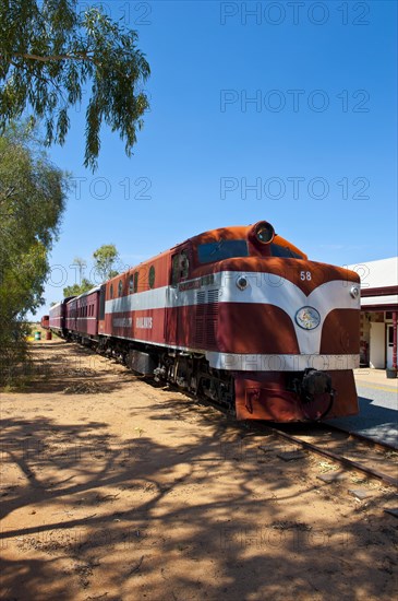 The Ghan in the Old Ghan Heritage Railway and Museum