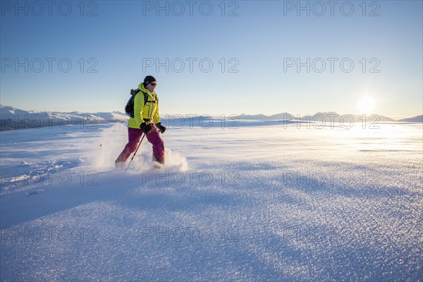 Snowshoe walker on Rodtinden