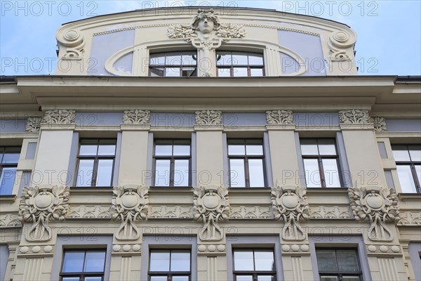 Art Nouveau facade of the house Vilandes iela 2