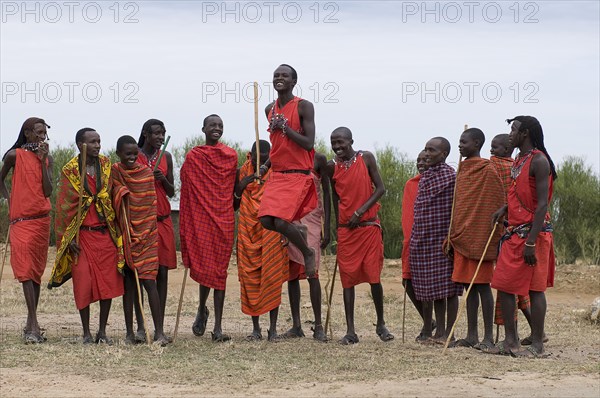 Traditional Masai dance as a show