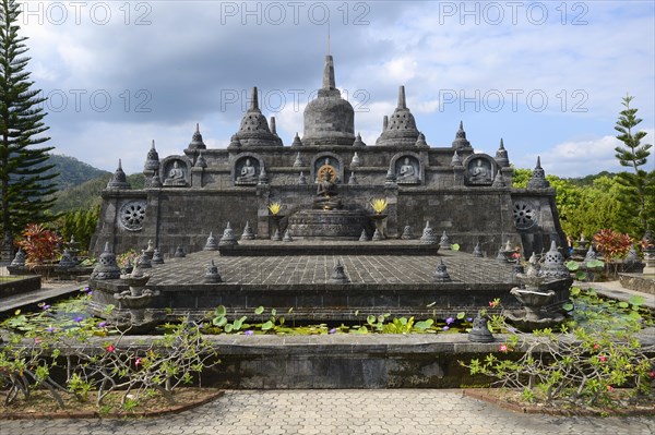 Large altar outside of the Buddhist Brahma Vihara Monastery