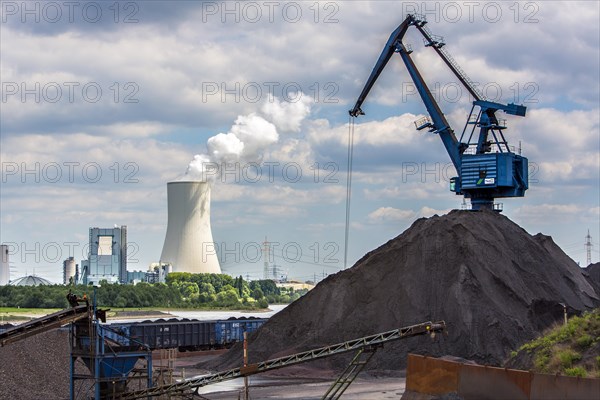 Coal loading in port of Orsoy on the Rhein