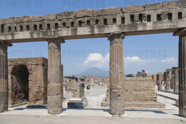 Doric columns of the colonnade of Popidius