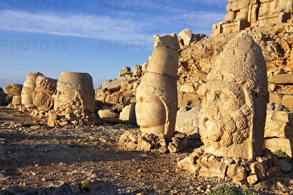 Broken statues around the tomb of Commagene King Antiochius