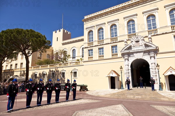 Princely Guard at the Prince's Palace in Le Rocher