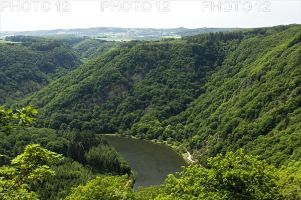 One arm of the big loop of the Saar river near Mettlach