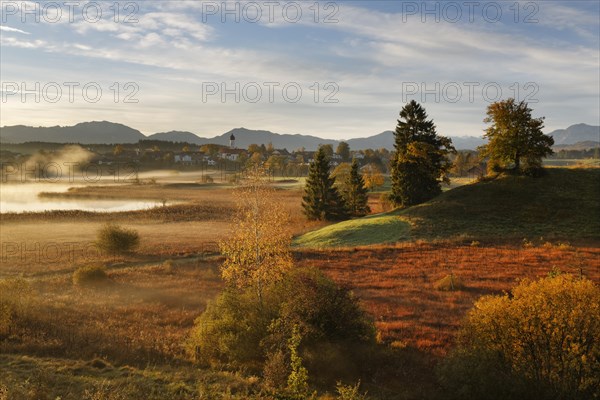 Landscape near the Osterseen lakes